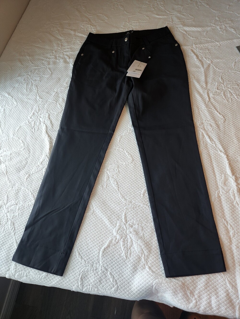 Daily Sports Black Straight-Leg Golf Pants